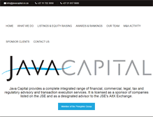 Tablet Screenshot of javacapital.co.za